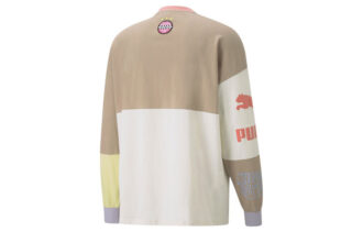 PUMA x KS LS TEE Uzun Kollu Tişört Krem Beyaz