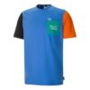 PUMA x Mr Doodle Crossover Casual Sports Yuvarlak Yaka Kısa Kollu Mavi