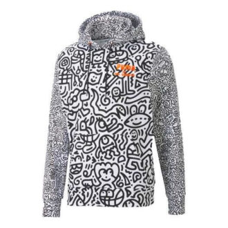 PUMA x MR DOODLE Crossover İşlemeli logo Baskı Graffiti Günlük Beyaz