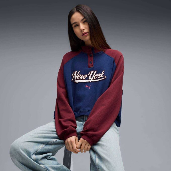 PUMA x NYC Kadın Yuvarlak Yaka Sweatshirt PUMA x NYC Kadın Yuvarlak Yaka Sweatshirt