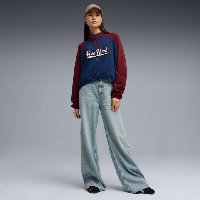 PUMA x NYC Kadın Yuvarlak Yaka Sweatshirt PUMA x NYC Kadın Yuvarlak Yaka Sweatshirt