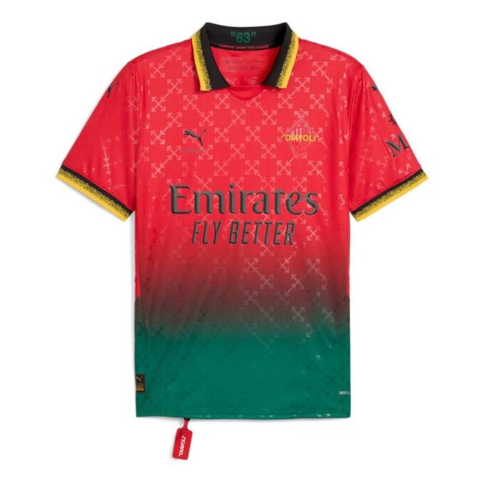 PUMA x Off White AC Milan Replika Forması “Kırmızı”