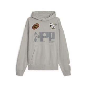 PUMA x PERKS AND MINI Grafik Kapüşonlu Üst “Beton Gri”