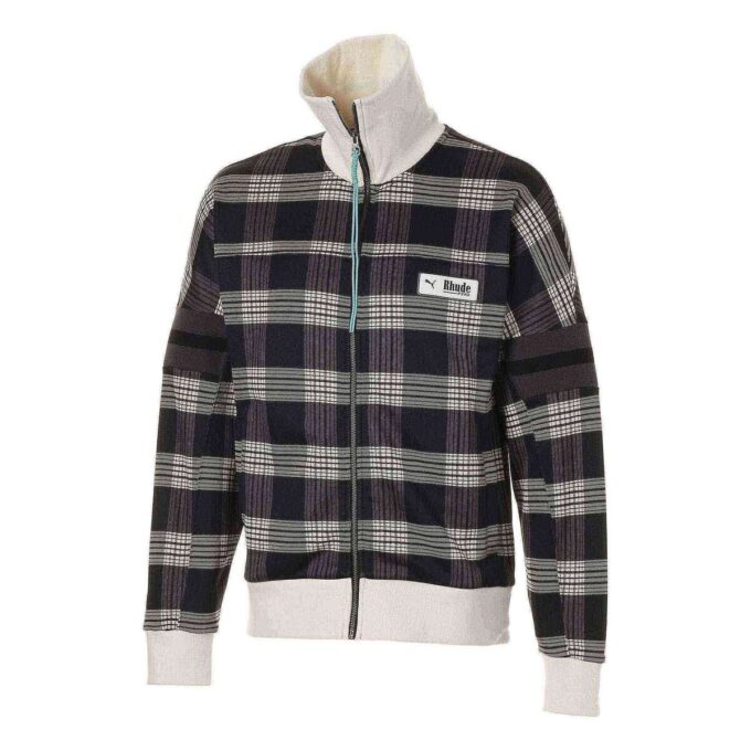 PUMA x Rhude XTG AOP TRA Multi SP WUP Örgü Ceket “Beyaz Kahverengi”