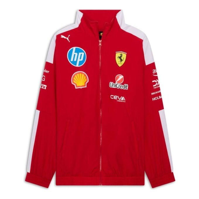 PUMA x Scuderia Ferrari 2025 Pilotlar T7 Büyük Boy Ceket “Koyu Kiraz”
