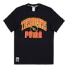 PUMA x The Hundreds Crossover Alfabe Baskılı Yuvarlak Yaka Kısa Kollu Kazak Siyah
