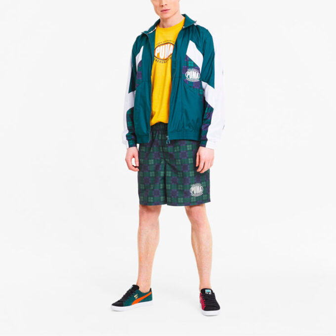 PUMA x The Hundreds Crossover Baskılı Spor Günlük Şort Yeşil