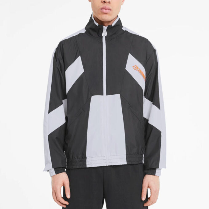 PUMA x The Hundreds Spor Ceket “Siyah Beyaz Turuncu”