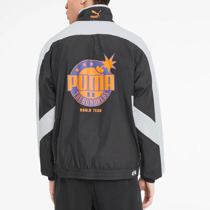 PUMA x The Hundreds Spor Ceket “Siyah Beyaz Turuncu”