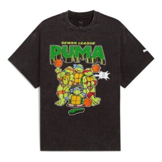 PUMA x TMNT Basketbol Tişörtü “Yıkanmış Siyah”