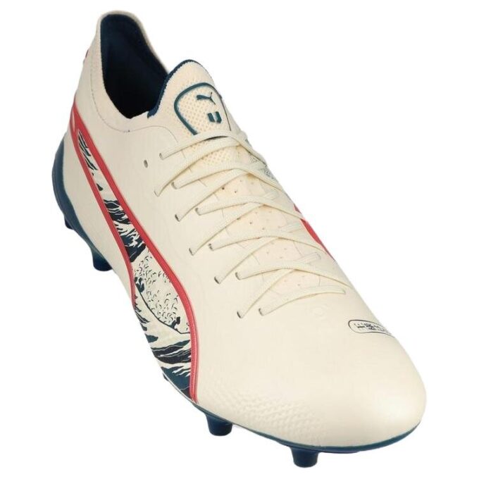 PUMA x Unisport King Ultimate FG “Krem Beyaz Kırmızı”