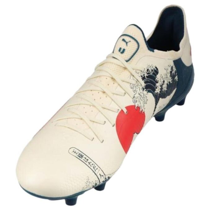 PUMA x Unisport King Ultimate FG “Krem Beyaz Kırmızı”