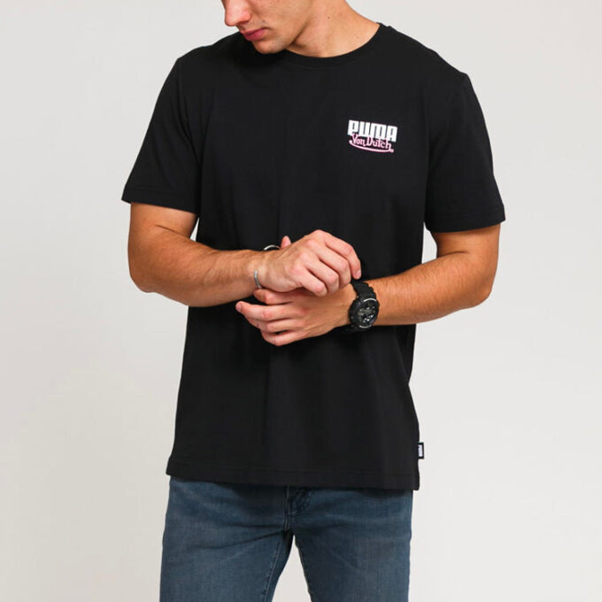 PUMA x Von Dutch Tişört “Siyah Beyaz Pembe”
