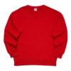 rahat yuvarlak yakalı kazak sweatshirt “Kırmızı”