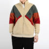 Retro Block Sherpa Ceket “Kahverengi Kırmızı Yeşil”