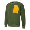 Retro Sherpa Yuvarlak Yaka Sweatshirt “Yeşil”