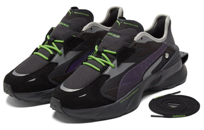 ROARINGWILD x PUMA Unisex Pwrframe Op-1 Spor Ayakkabıları Siyah “Mavi”