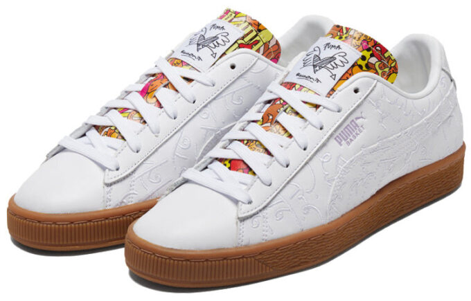 Romero Britto x Basket “İşlemeli – Beyaz Sakız”