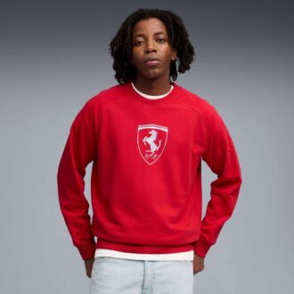 Scuderia Ferrari Erkek Motor Sporları Yuvarlak Yaka Sweatshirt