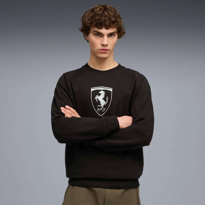 Scuderia Ferrari Erkek Motor Sporları Yuvarlak Yaka Sweatshirt Scuderia Ferrari Erkek Motor Sporları Yuvarlak Yaka Sweatshirt