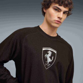 Scuderia Ferrari Erkek Motor Sporları Yuvarlak Yaka Sweatshirt