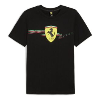 Scuderia Ferrari Yarış Büyük Kalkan Tişörtü “Siyah”