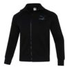 Simgesel T7 Retro logolu Spor Yaka Ceket Siyah