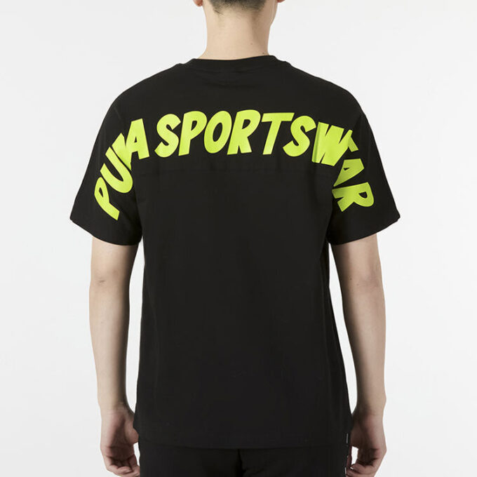 Slogan Spor Giyim Tişörtü “Siyah”