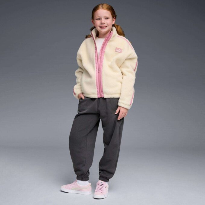 Sınıf Paketi Büyük Çocuklar İçin Yüksek Bel Polar Jogger Pantolon