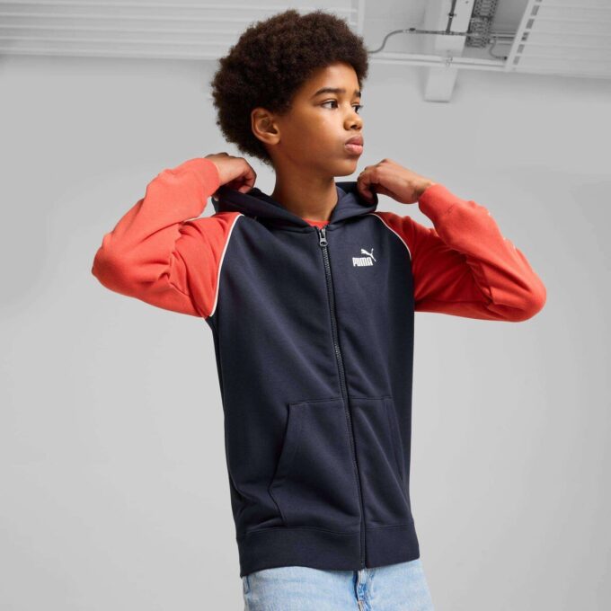 SPORT Büyük Çocuklar İçin Tam Fermuarlı Kapüşonlu Sweatshirt SPORT Büyük Çocuklar İçin Tam Fermuarlı Kapüşonlu Sweatshirt