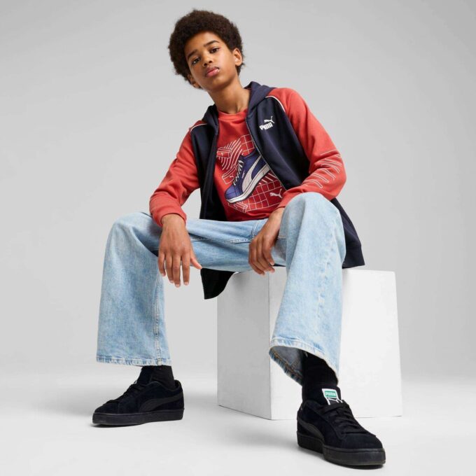 SPORT Büyük Çocuklar İçin Tam Fermuarlı Kapüşonlu Sweatshirt SPORT Büyük Çocuklar İçin Tam Fermuarlı Kapüşonlu Sweatshirt