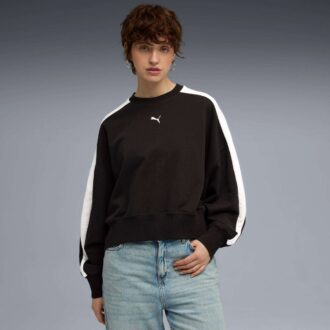 T7 Kadın Büyük Boy Yuvarlak Yaka Sweatshirt