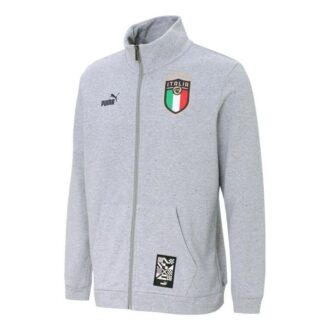 İtalya FIGC PUMA Ftbl Culture Ceket “Gri”
