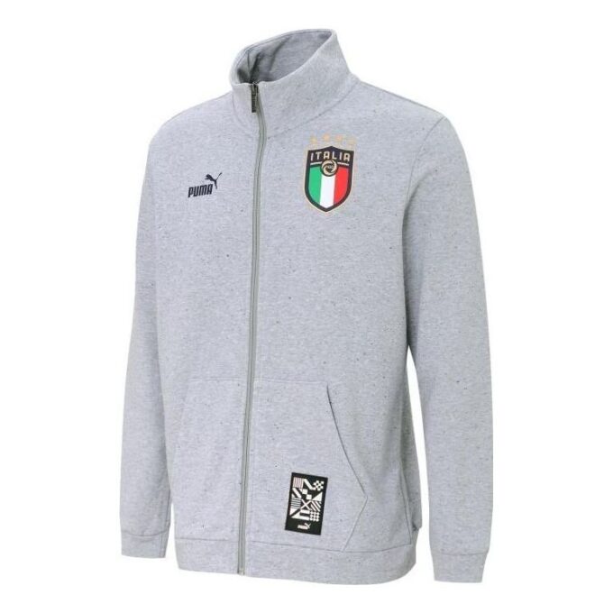 İtalya FIGC PUMA Ftbl Culture Ceket “Gri”
