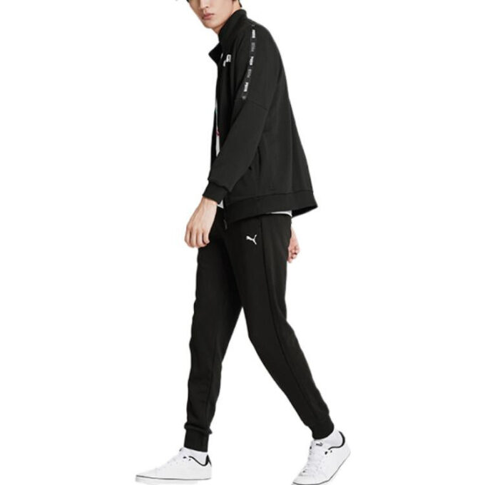 Tape French Terry Tam Fermuarlı Sweatshirt “Siyah”