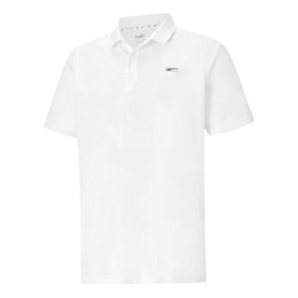 Tech Pique Polo Tişört “Beyaz Siyah”