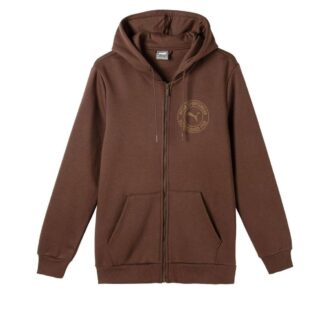 Tonal Sportswear Logolu Fermuarlı Kapüşonlu Üst “Kahverengi”