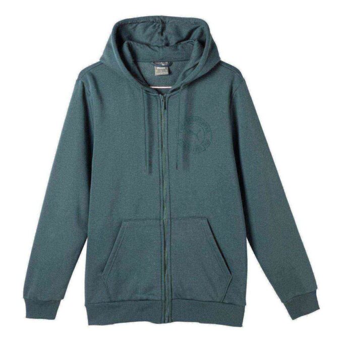 Tonal Sportswear Logolu Fermuarlı Kapüşonlu Sweatshirt “Mavi”