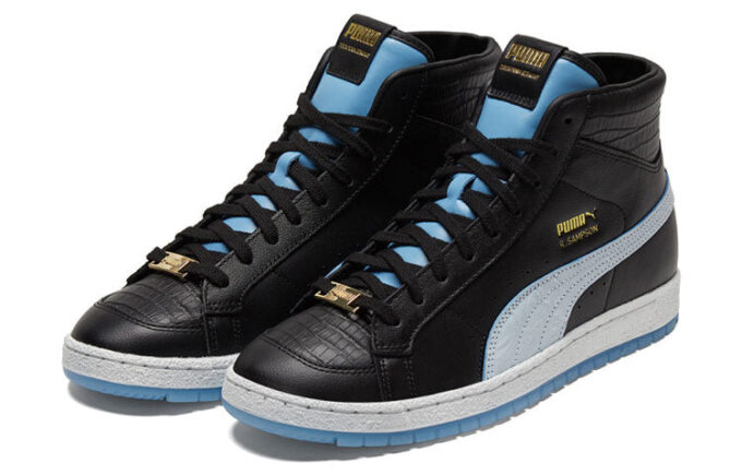 Unisex Ralph Sampson 70 Orta Katmanlı Spor Ayakkabı Siyah/Mavi