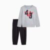 Uyumlu Setler Yürümeye Başlayan Çocuklar İçin Pamuklu Polar Sweatshirt ve Eşofman Altı