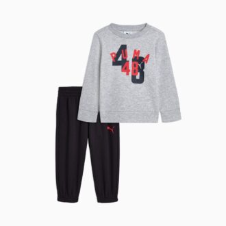 Uyumlu Setler Yürümeye Başlayan Çocuklar İçin Pamuklu Polar Sweatshirt ve Eşofman Altı