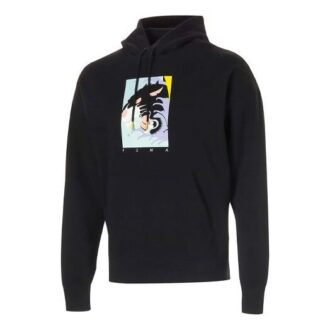 Vahşi Kedi Grafik Kapüşonlu Sweatshirt “Siyah”