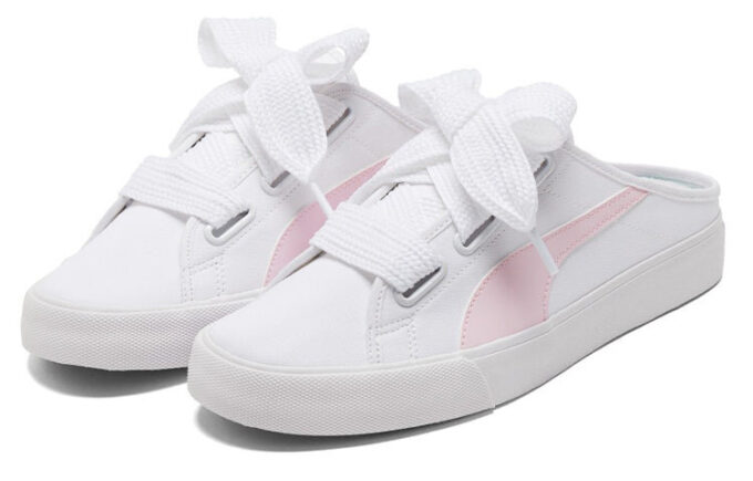 (WMNS) Bari Mule Ribbon Günlük Kaykay Ayakkabıları Beyaz Pembe