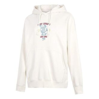 (WMNS) Büyük Boy Grafik Kapüşonlu Sweatshirt “Beyaz”