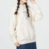 (WMNS) Büyük Boy Grafik Kapüşonlu Sweatshirt “Beyaz”