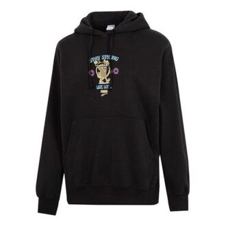 (WMNS) Büyük Boy Grafik Kapüşonlu Sweatshirt “Siyah”