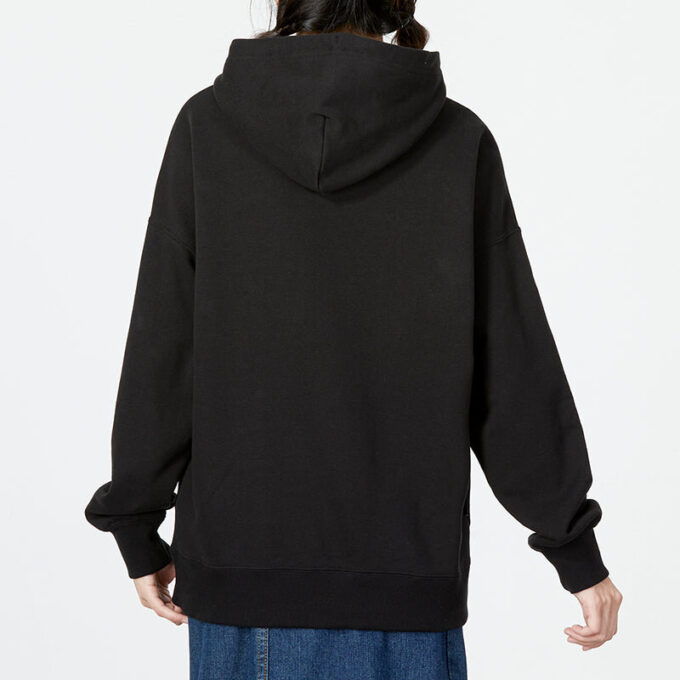 (WMNS) Büyük Boy Grafik Kapüşonlu Sweatshirt “Siyah”