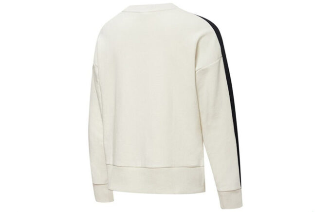 (WMNS) Classics T7 Yuvarlak Yaka Sweatshirt “Beyaz Siyah”
