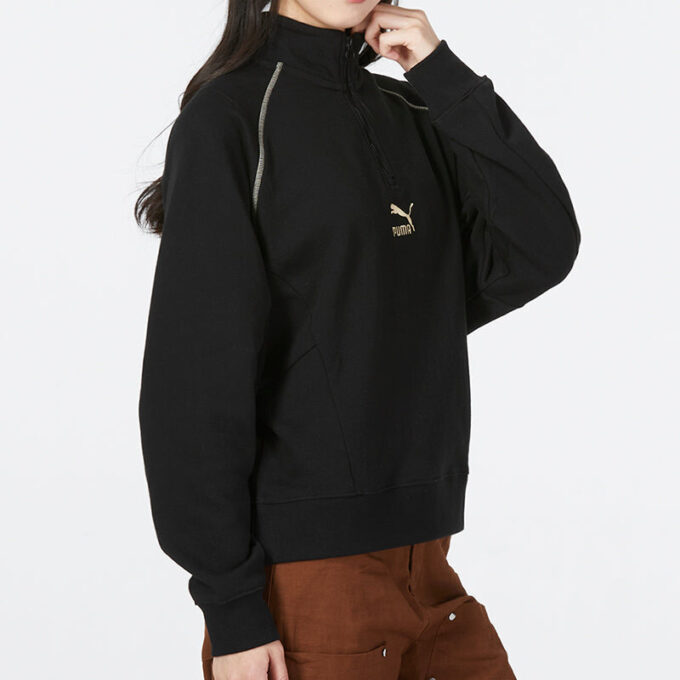 (WMNS) Das Cc Graphic Half-Zip Crew “Siyah”