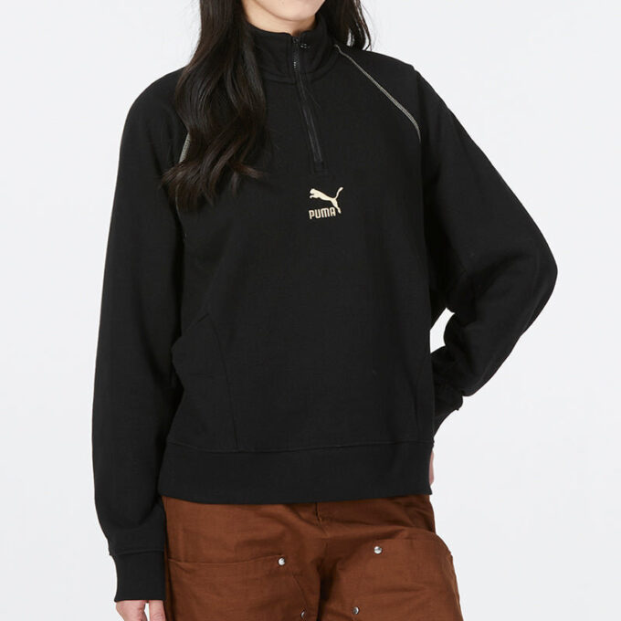 (WMNS) Das Cc Graphic Half-Zip Crew “Siyah”